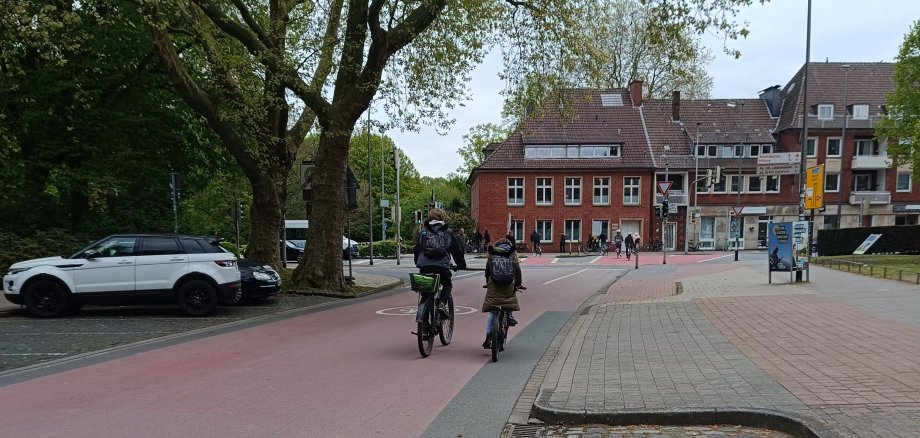 Foto einer Fahrradstraße 