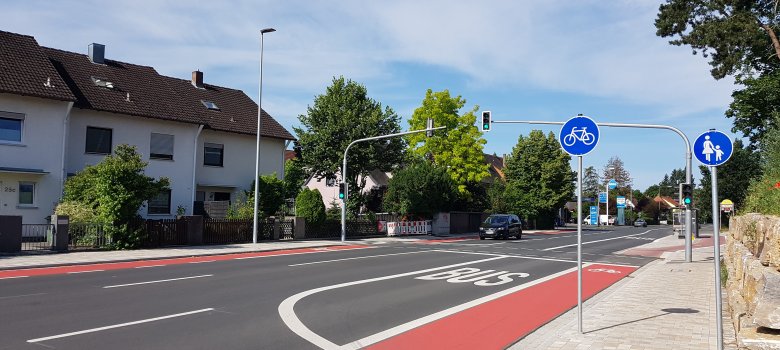 Foto einer Verkehrsgestaltung 